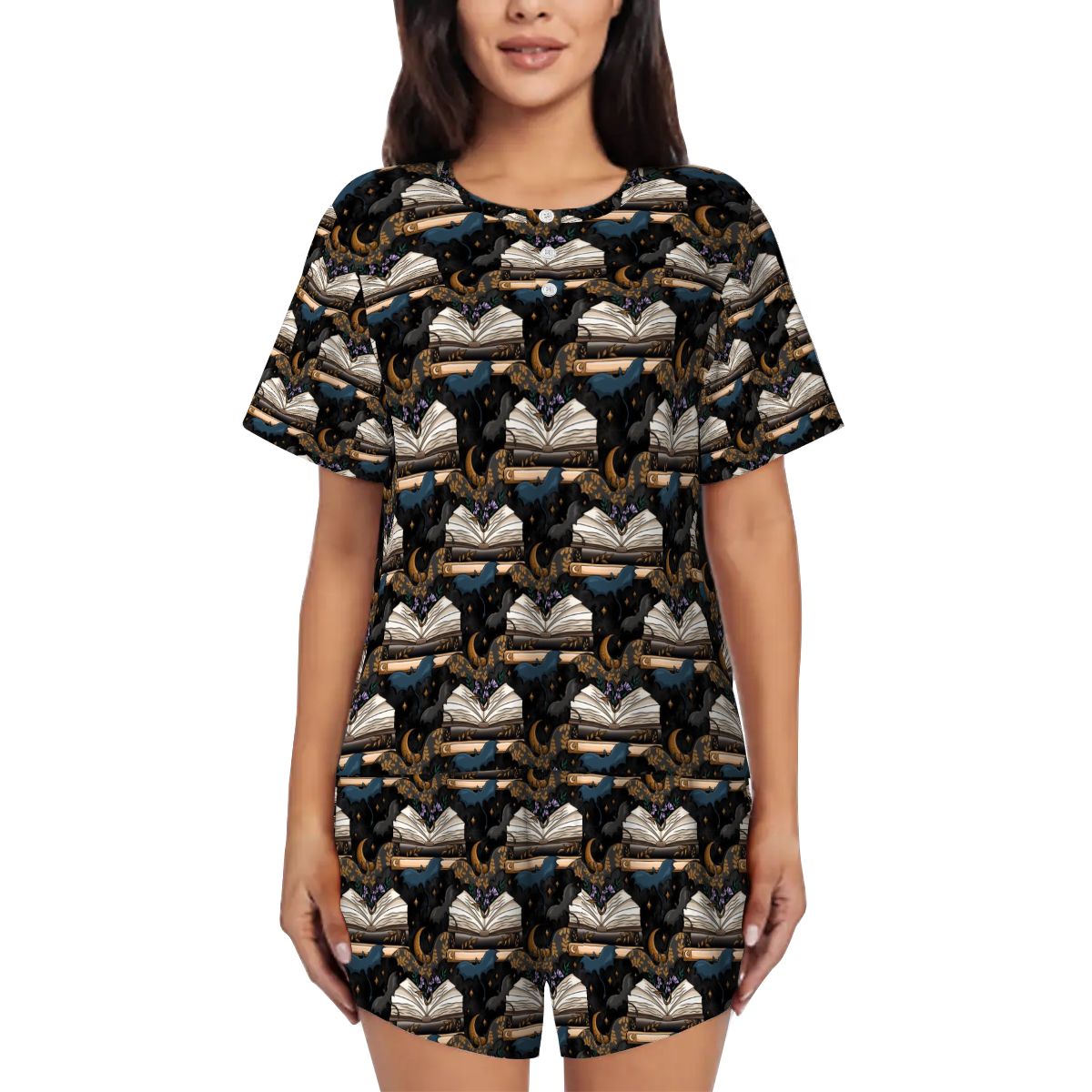 Book dragons at night bookish pjs pajamas pyjamas