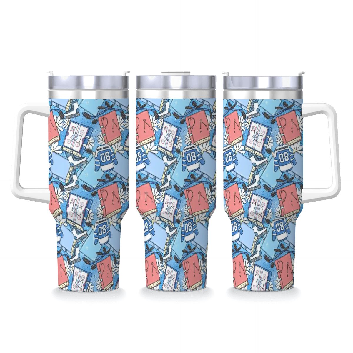 Hockey romance bookish 40oz travel mug