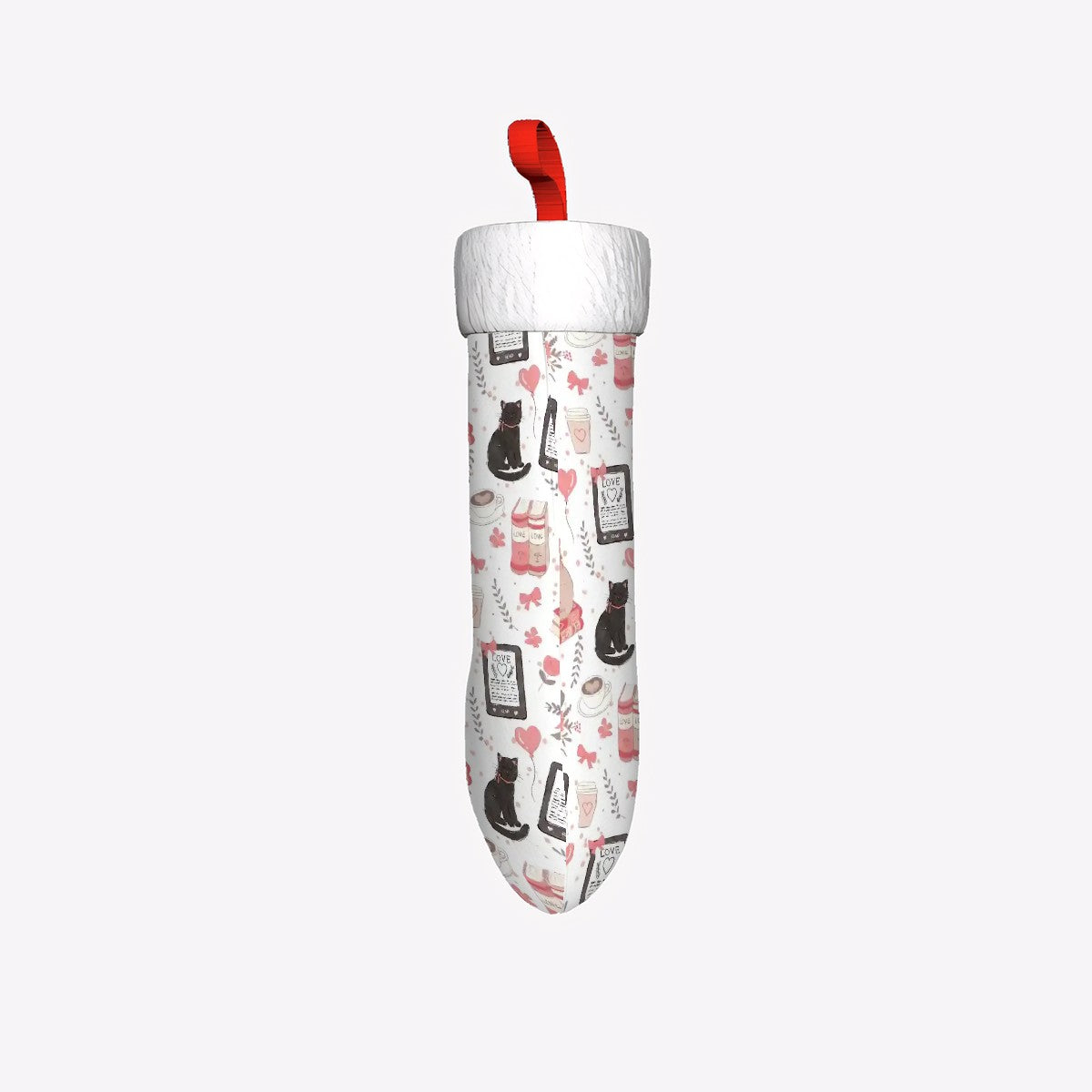 Love cats and e-readers bookish Plush Christmas Stockings