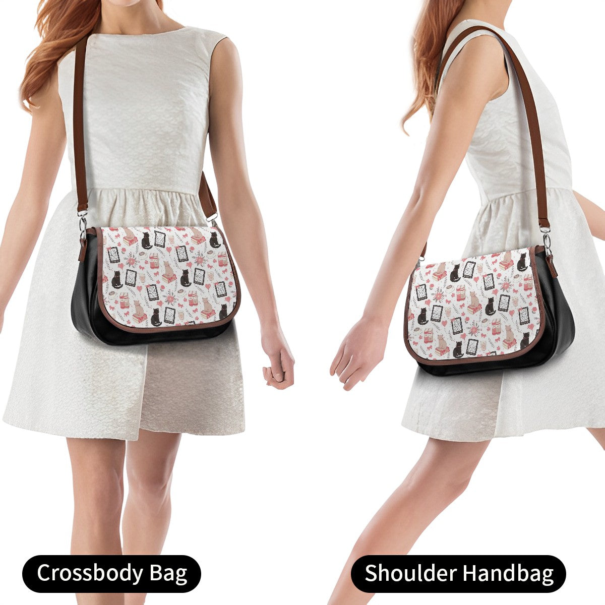 Love cats e-reader bookish handbag satchel style handbag