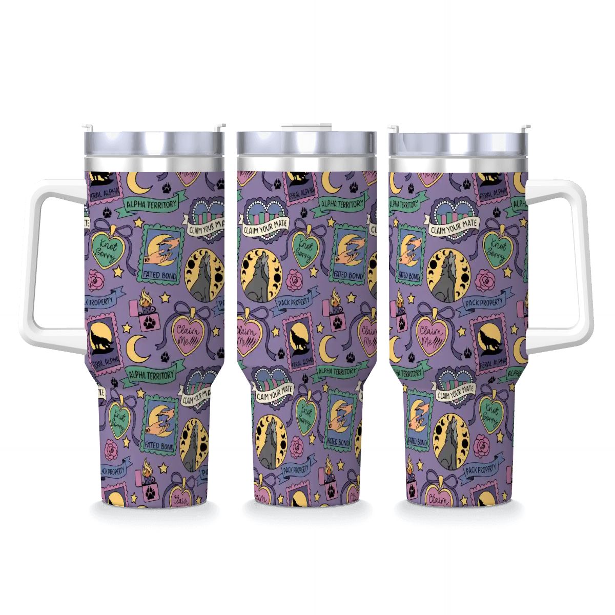 Omegaverse shifter romance bookish travel mug 40oz