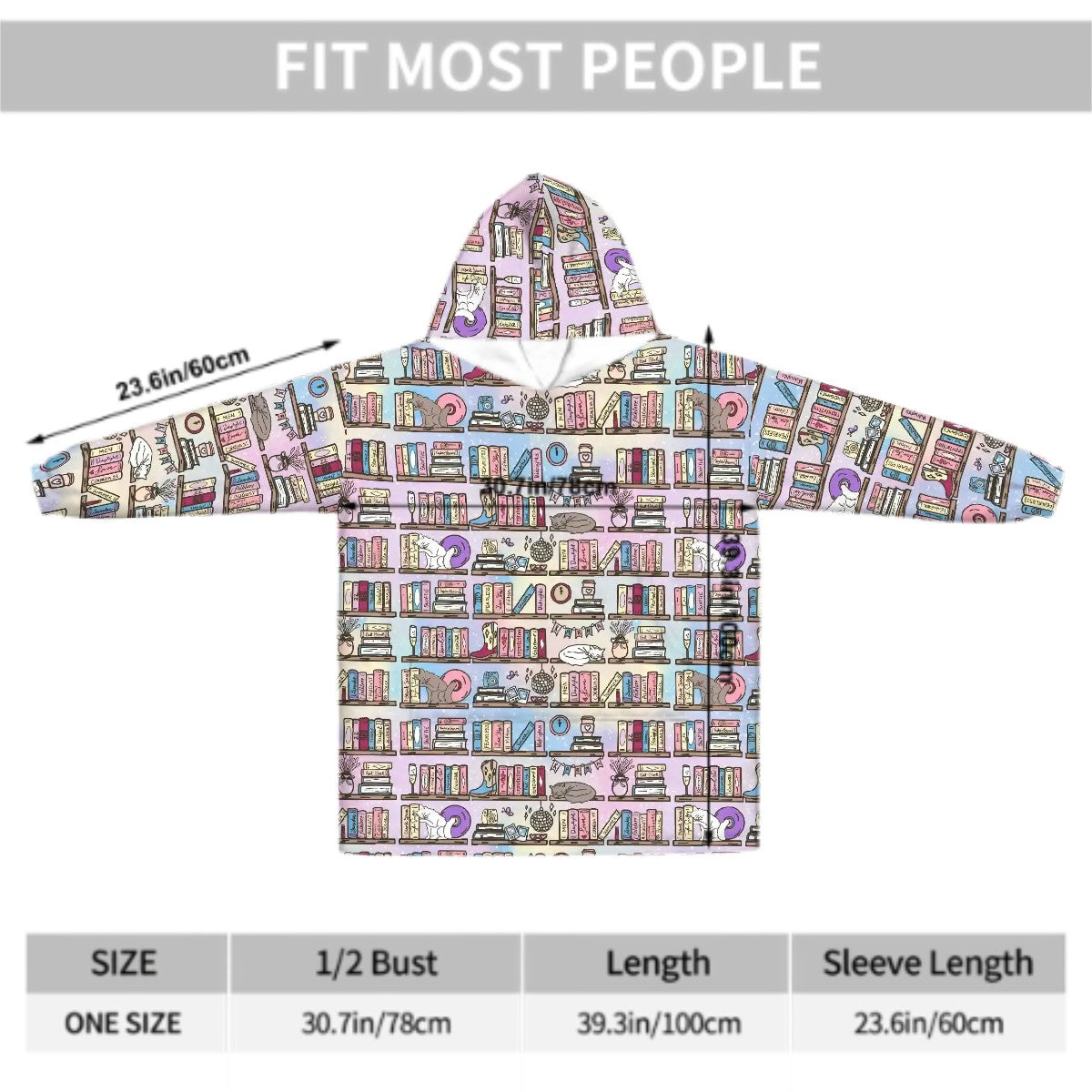 Taylors bookcase Adult Blanket Hoodie **Please read item description**