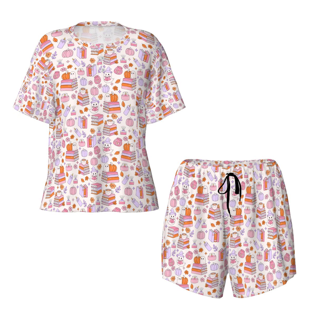 Bookish ghosts books and pumpkins pjs pajamas pyjamas