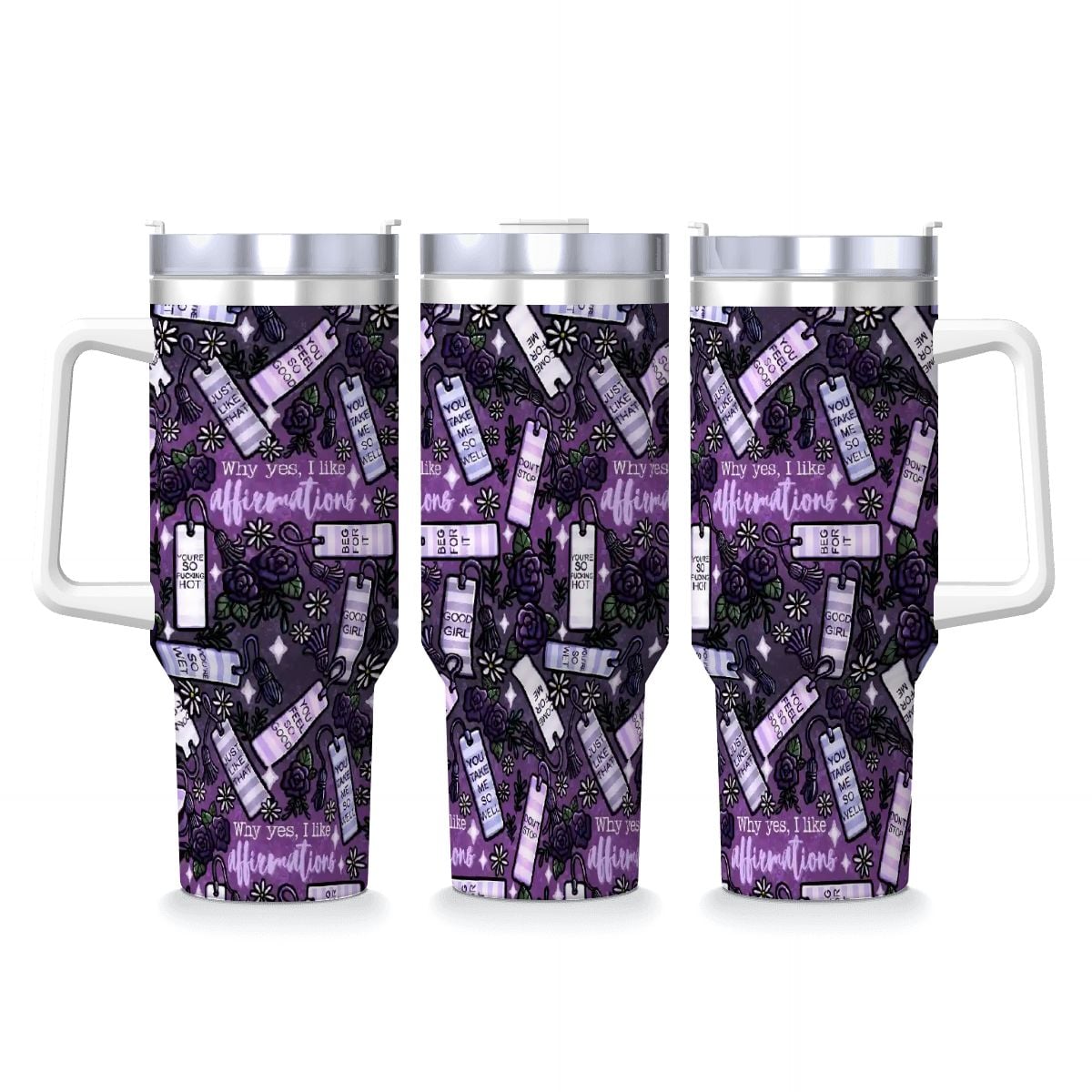 Yes I like affirmations smutty bookish 40oz travel mug