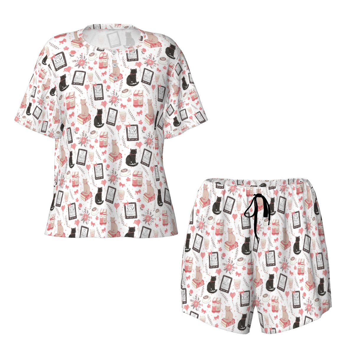 Love cats and e-readers bookish pyjamas pajamas pjs