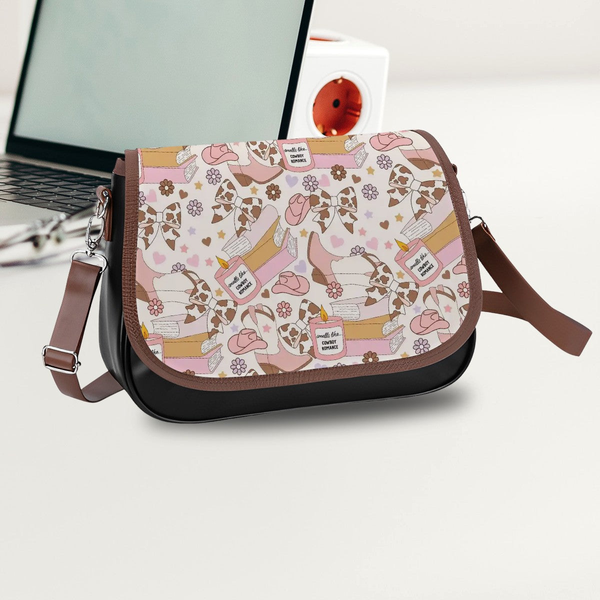 Smells like cowboy romance bookish handbag satchel style bag