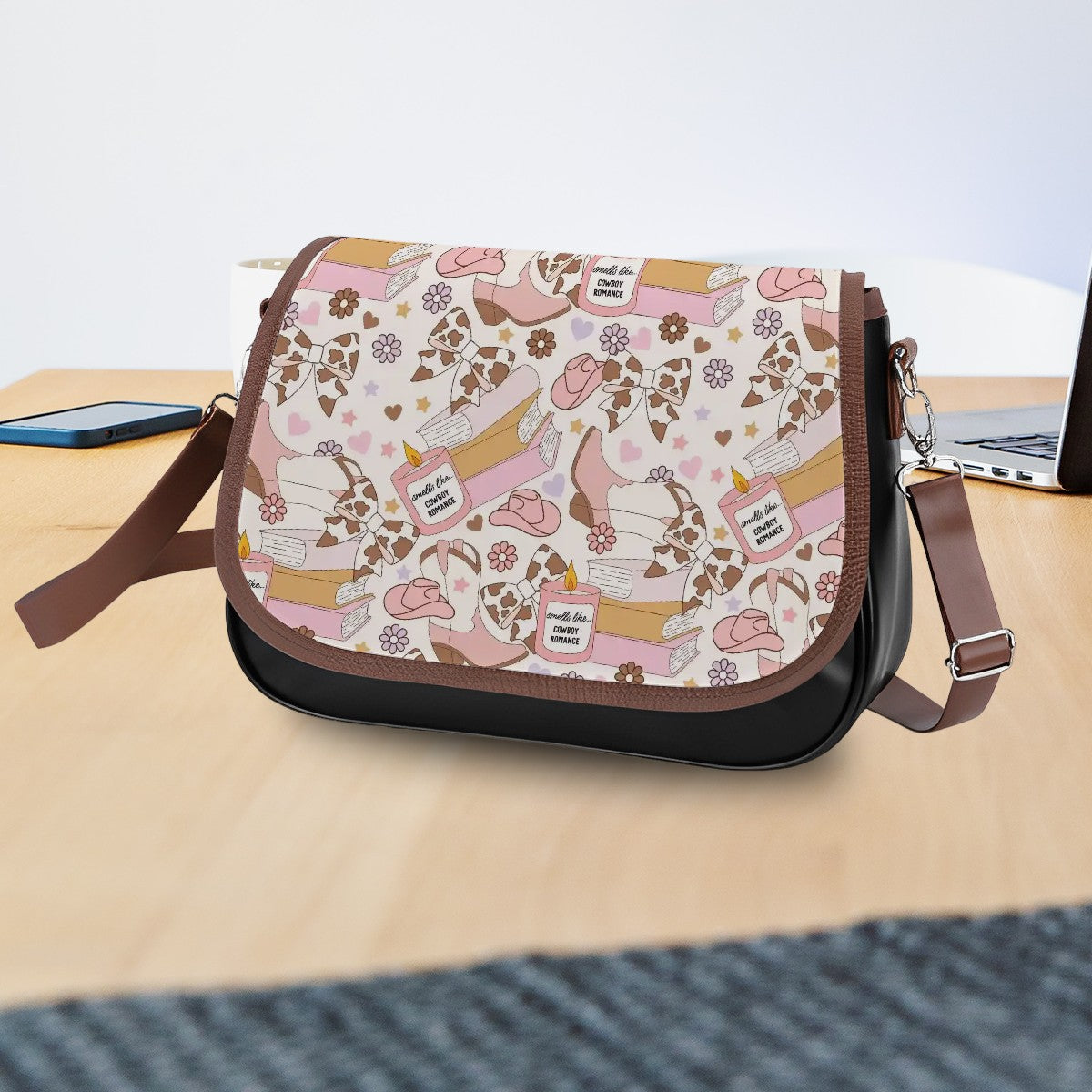 Smells like cowboy romance bookish handbag satchel style bag