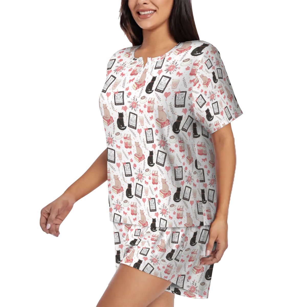 Love cats and e-readers bookish pyjamas pajamas pjs