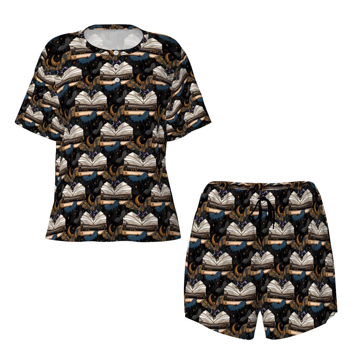 Book dragons at night bookish pjs pajamas pyjamas