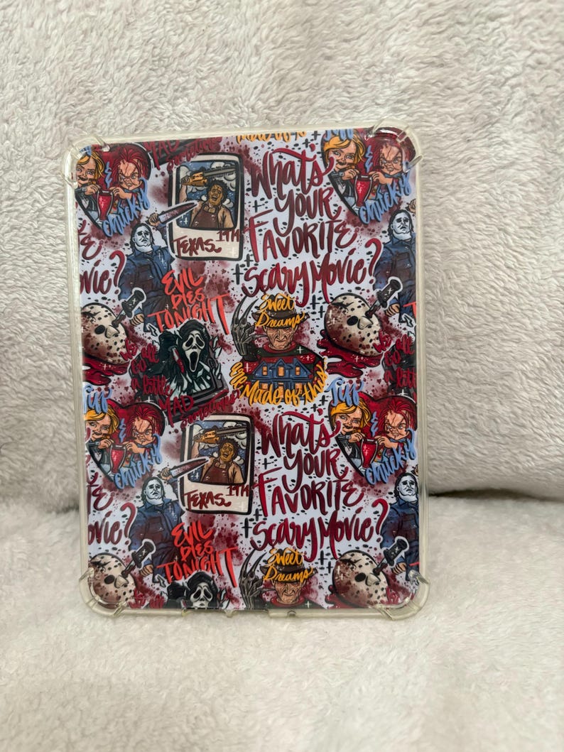 What's your favourite scary movie? kindle insert for clear case