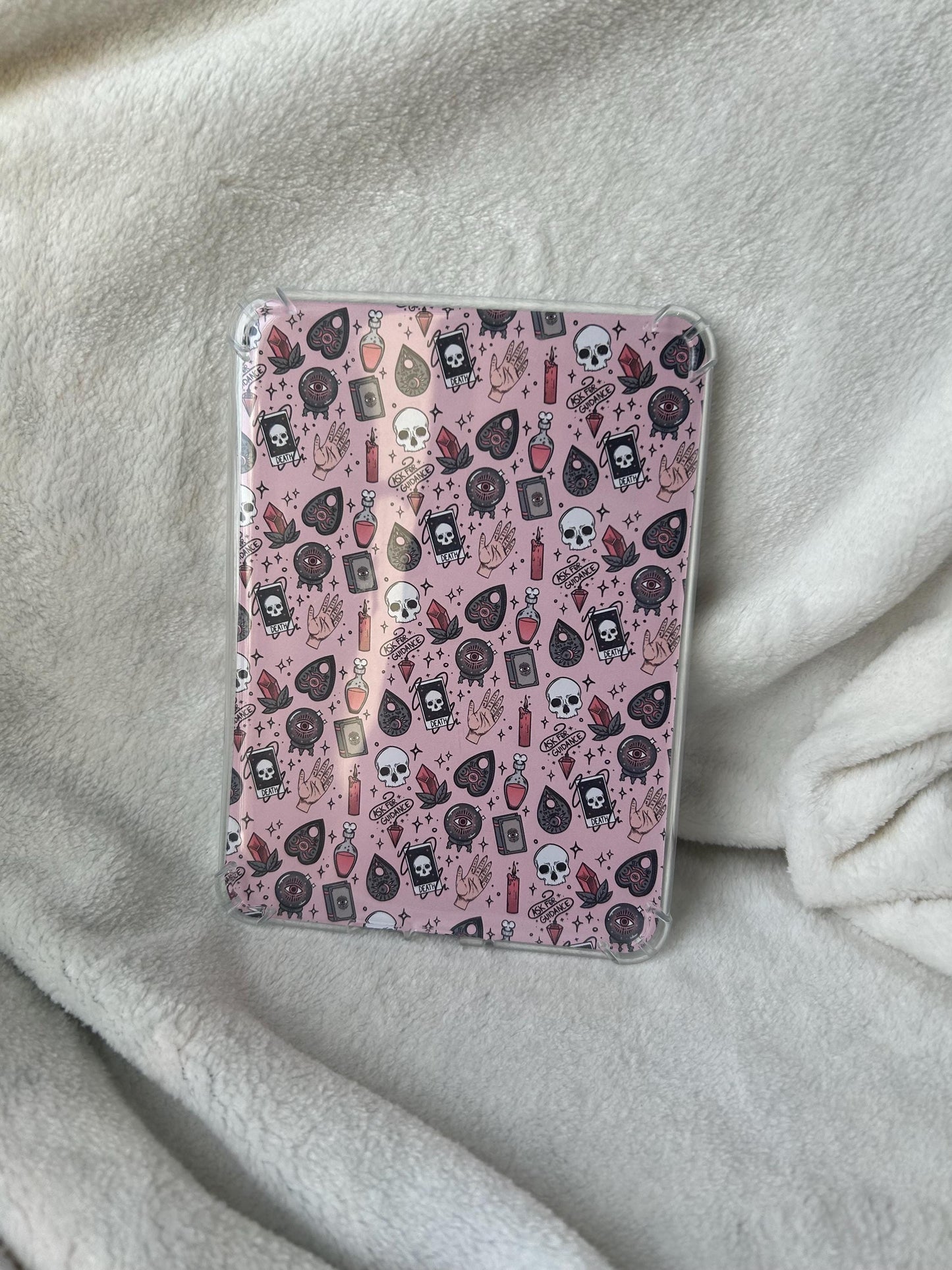 Pink witch kindle e reader insert card for clear case, kindle accessory decoration, kindle, paperwhite, oasis, scribe 10th 11th gen