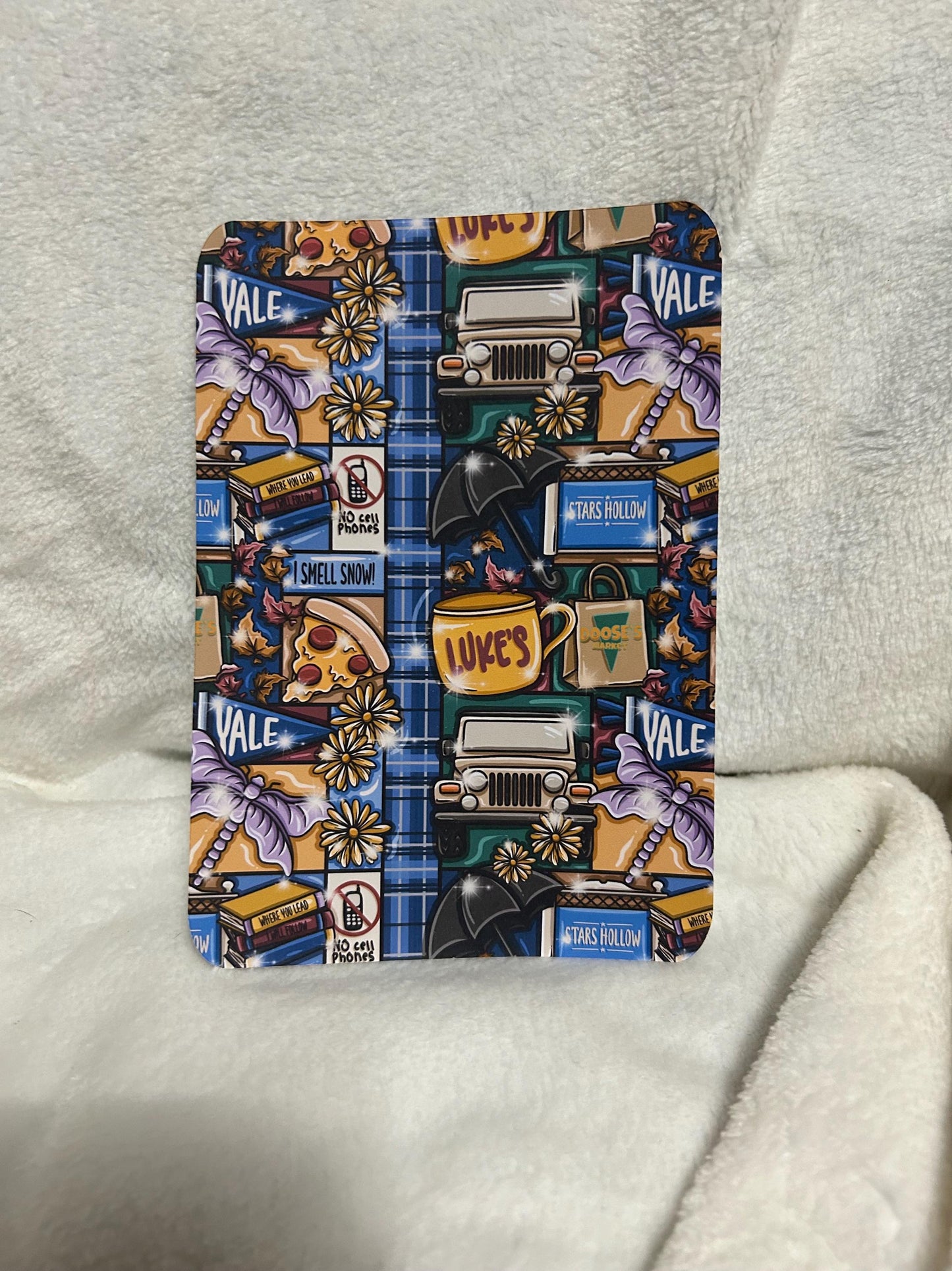 Gilmore plaid tartan kindle e reader insert card for clear case, kindle accessory decoration, kindle, paperwhite, oasis, scribe