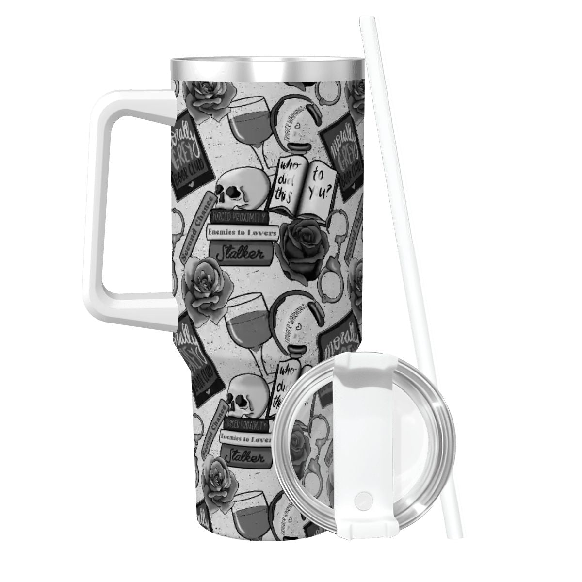 Morally grey dark romance bookish travel mug 40oz