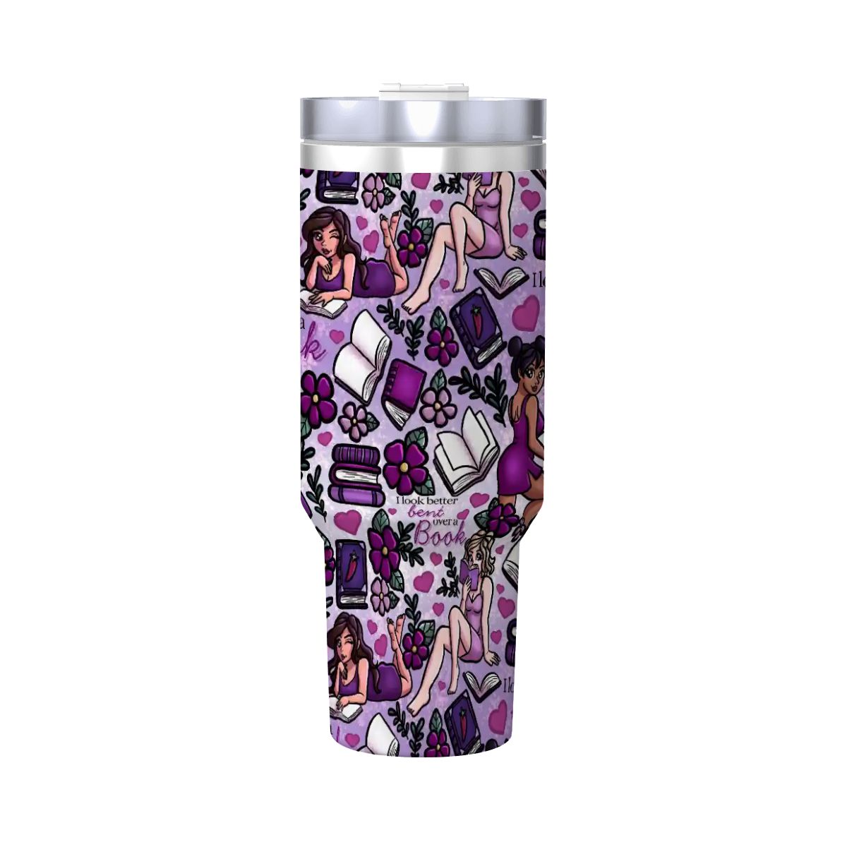 I look better bent over a book bookish 40oz travel mug