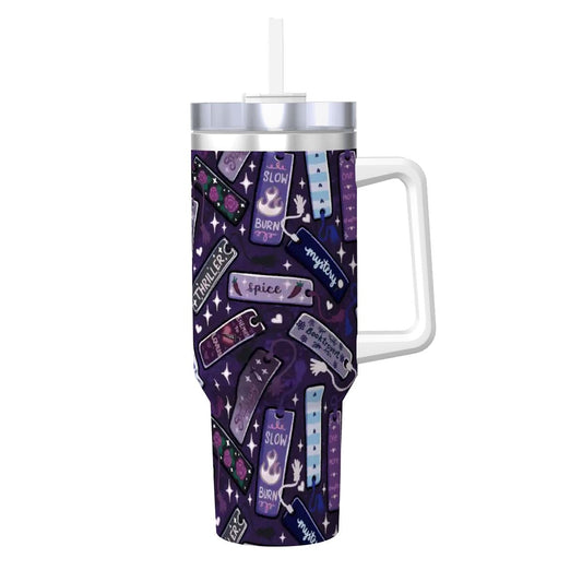 Genres and tropes bookmarks bookish travel mug 40oz