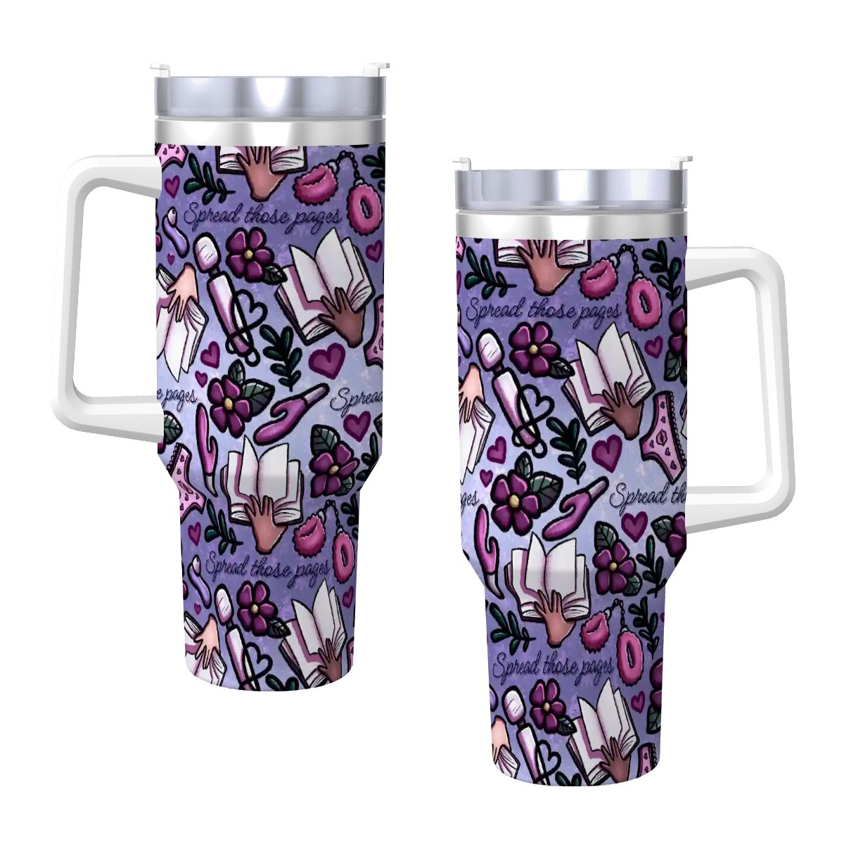 Spread those pages bookish smutty travel mug 40oz