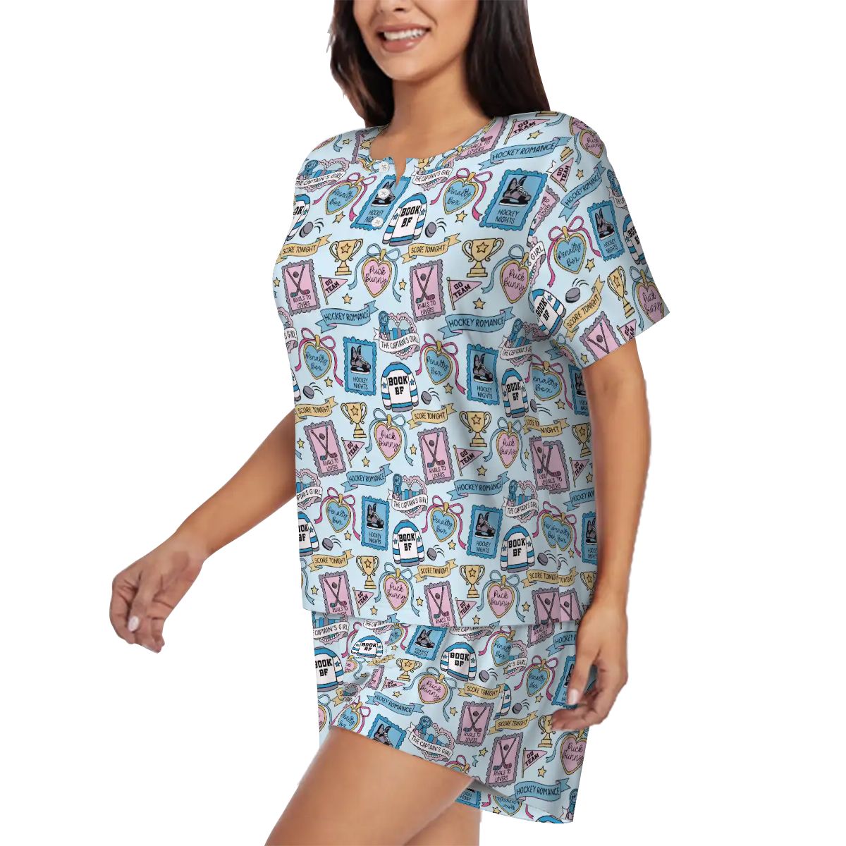 Hockey romance stamps bookish pjs pajamas pyjamas