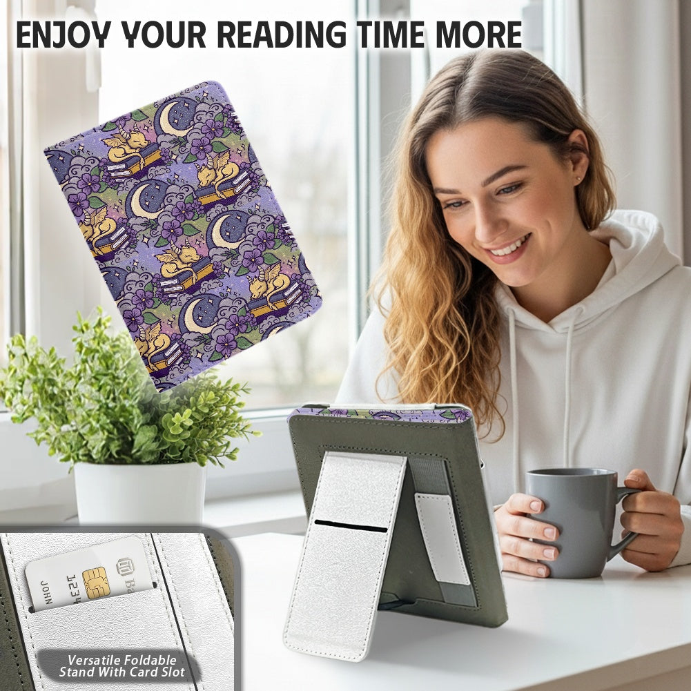 Sleeping gold book dragon bookish PU cover for Kindle paperwhite 11th and 12th gen