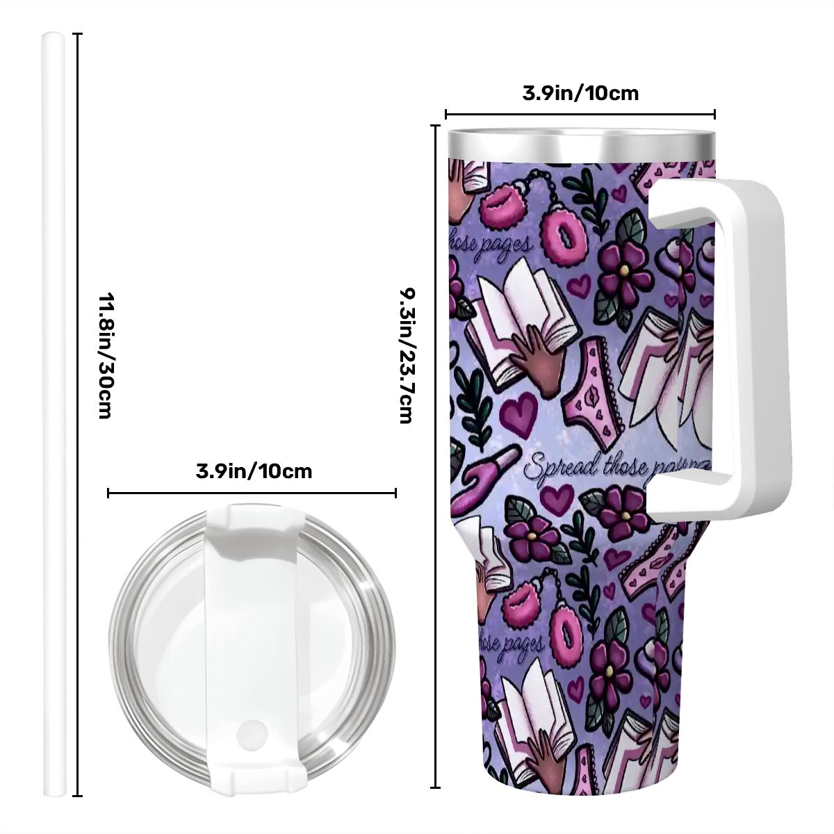 Spread those pages bookish smutty travel mug 40oz