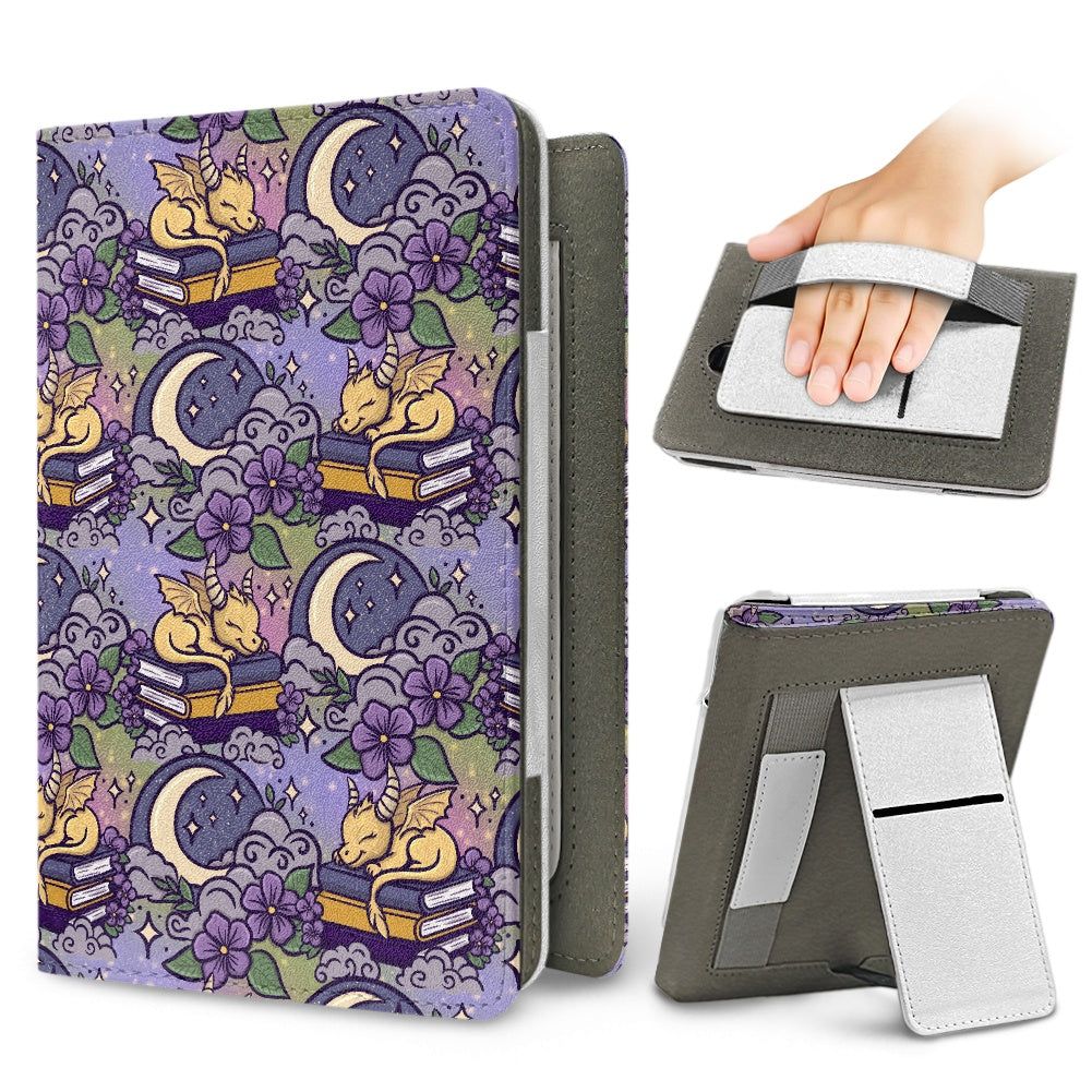 Sleeping gold book dragon bookish PU cover for Kindle paperwhite 11th and 12th gen