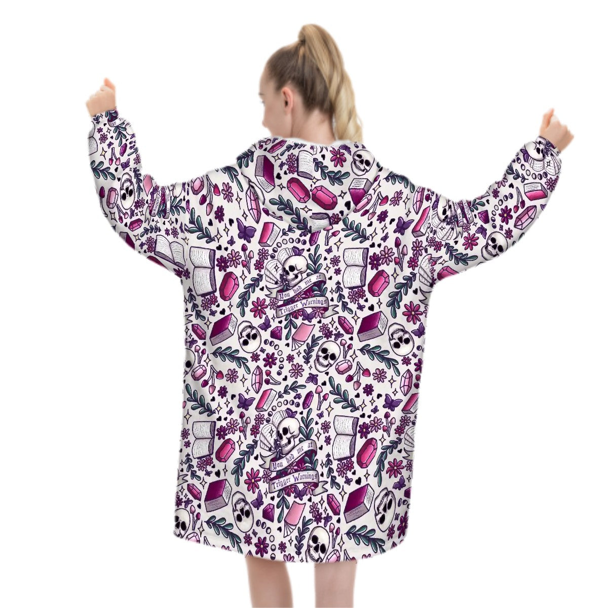 You Had Me At Trigger Warnings bookish dark romance blanket hoodie