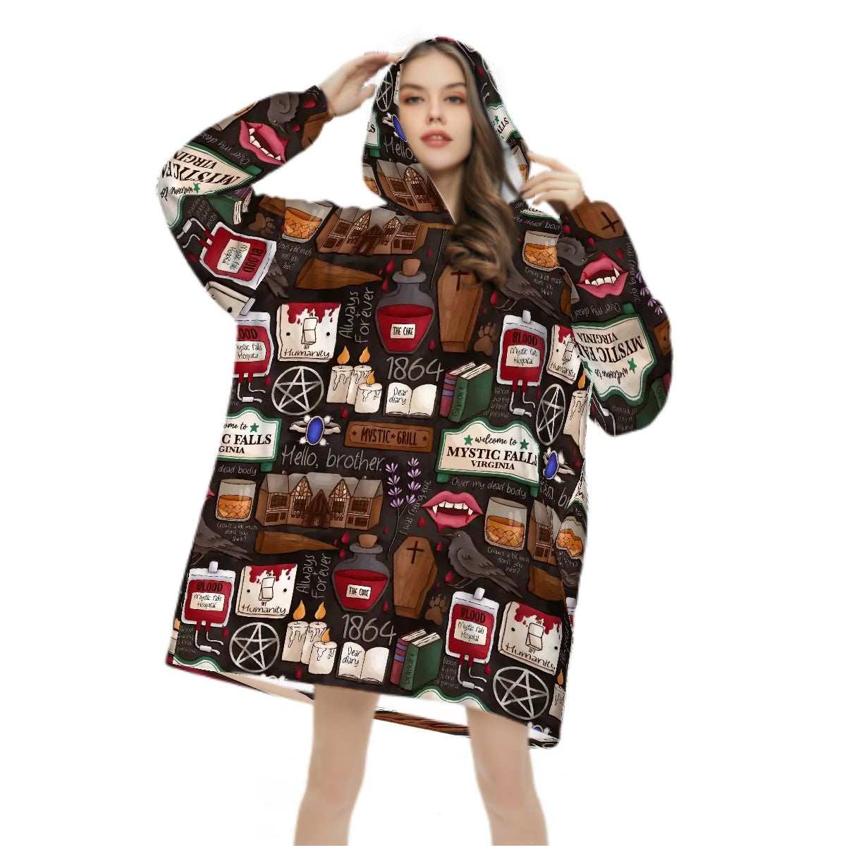 Hello brother TVD Salvatore blanket hoodie