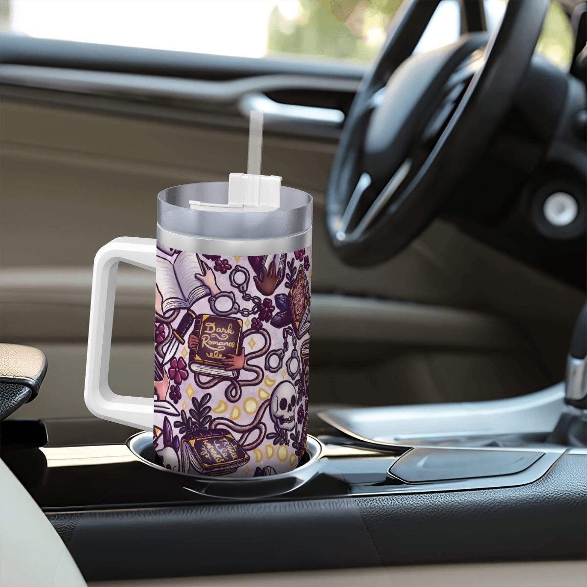 Dark romance bookish travel mug 40oz
