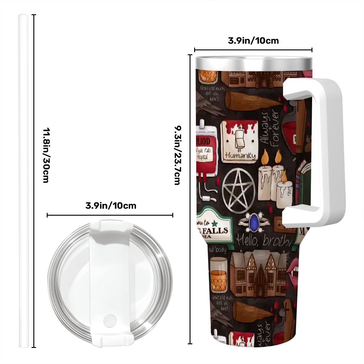 TVD hello brother salvatore travel mug 40oz