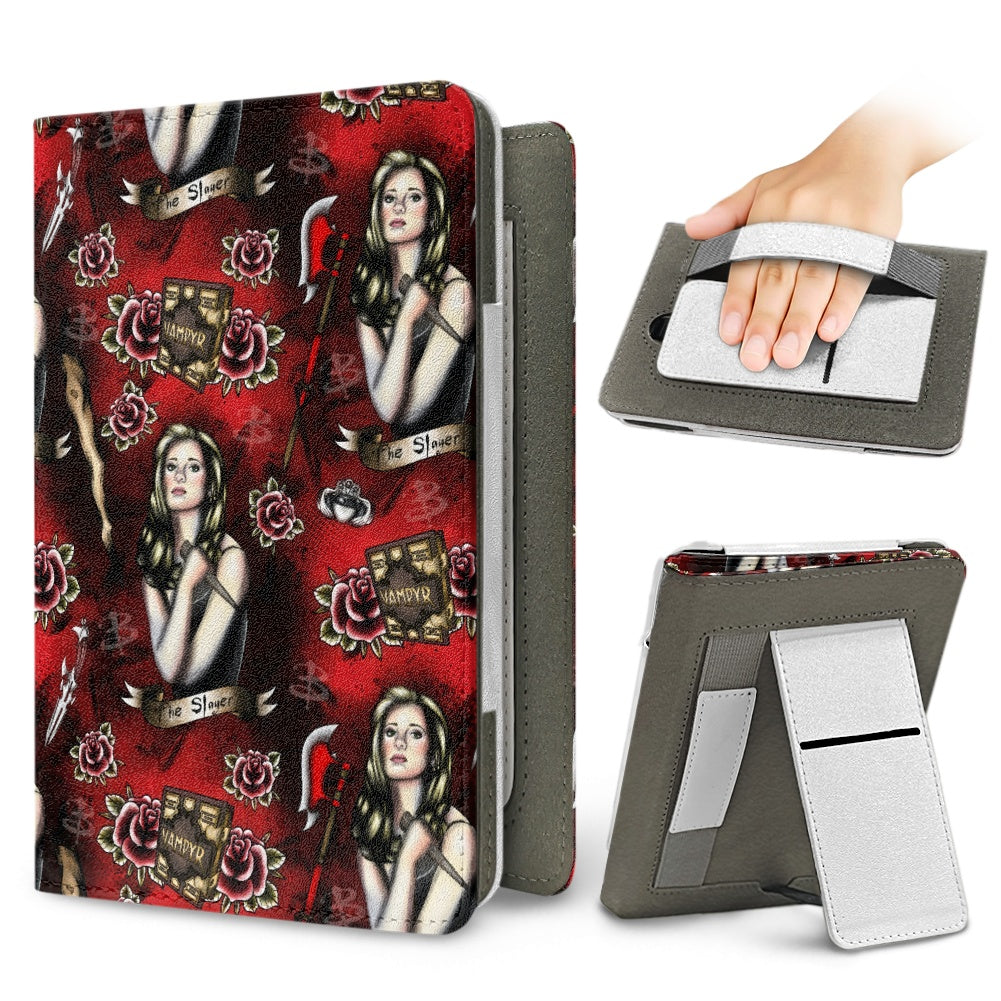 The Slayer PU cover for Kindle paperwhite 11th 12th gen vegan leather wallet style case