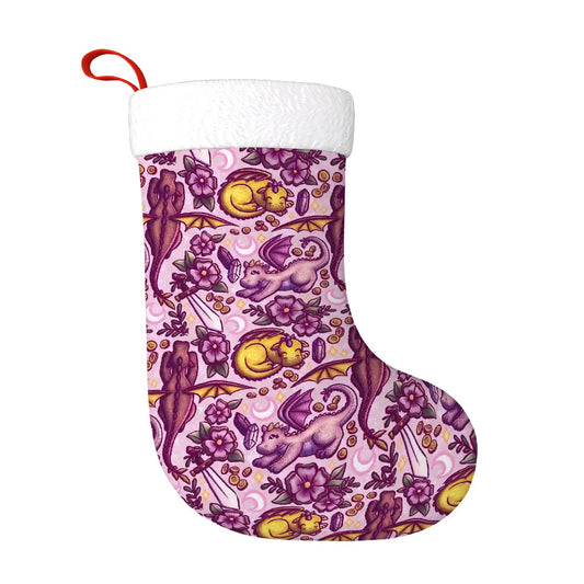 Dragons and swords plush bookish christmas stocking