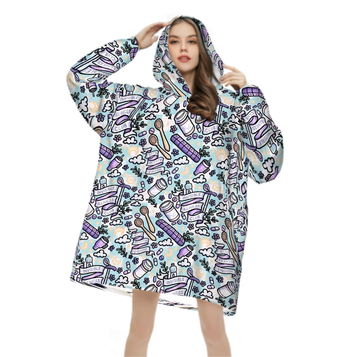 Invisible Illness Club hooded blanket