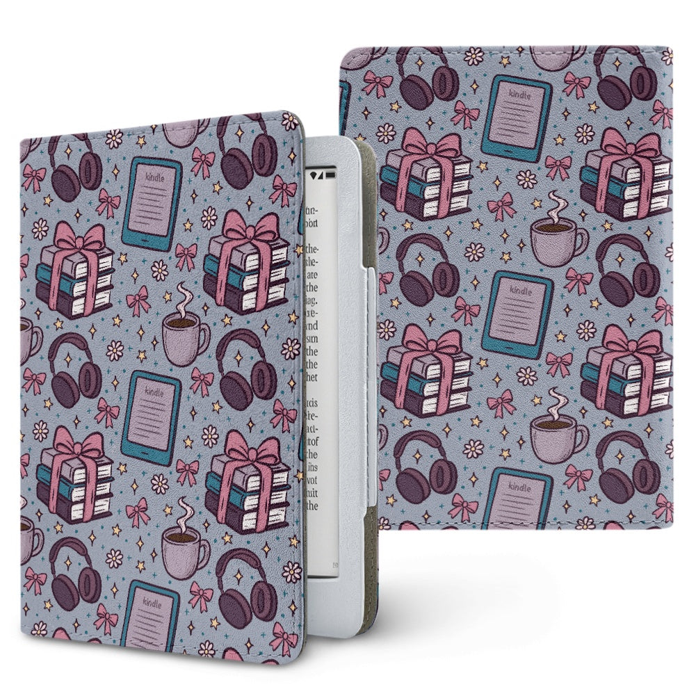 Reading time vegan leather bookish PU cover for Kindle paperwhite 11th 12th gen