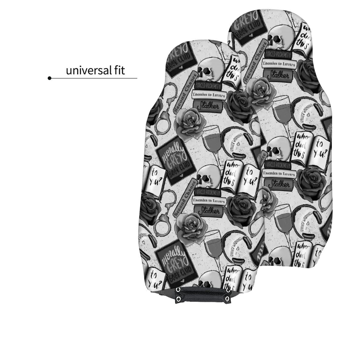 Morally grey dark romance lover bookish Car Front Seat Covers