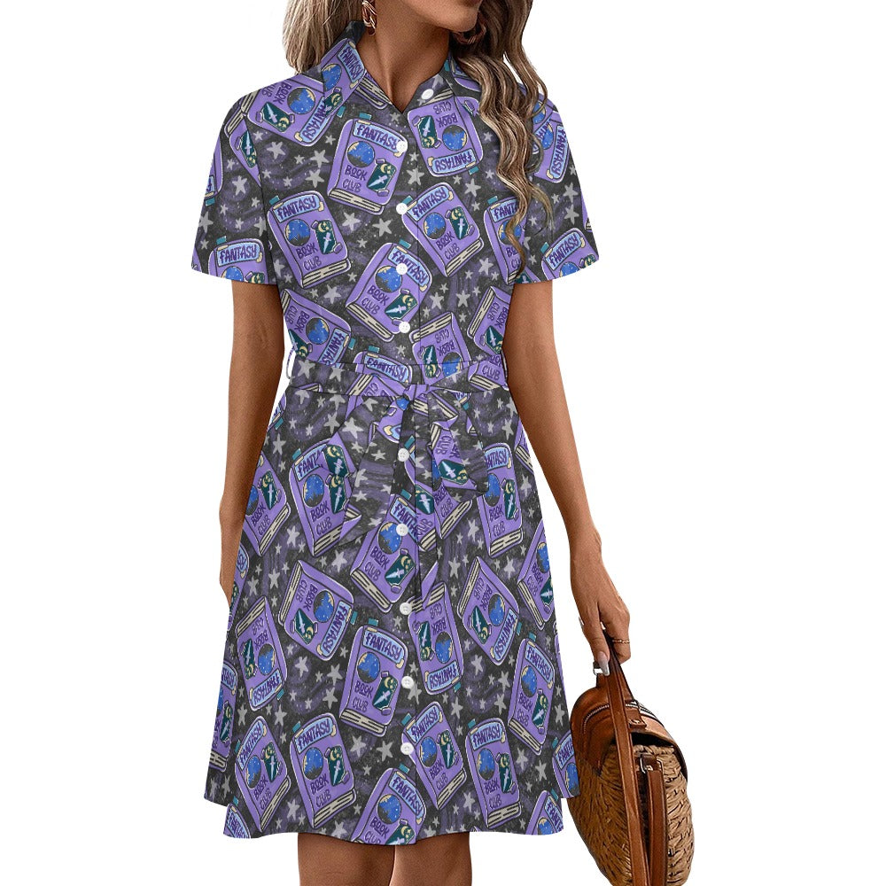 Fantasy romantasy book club bookish shirt dress