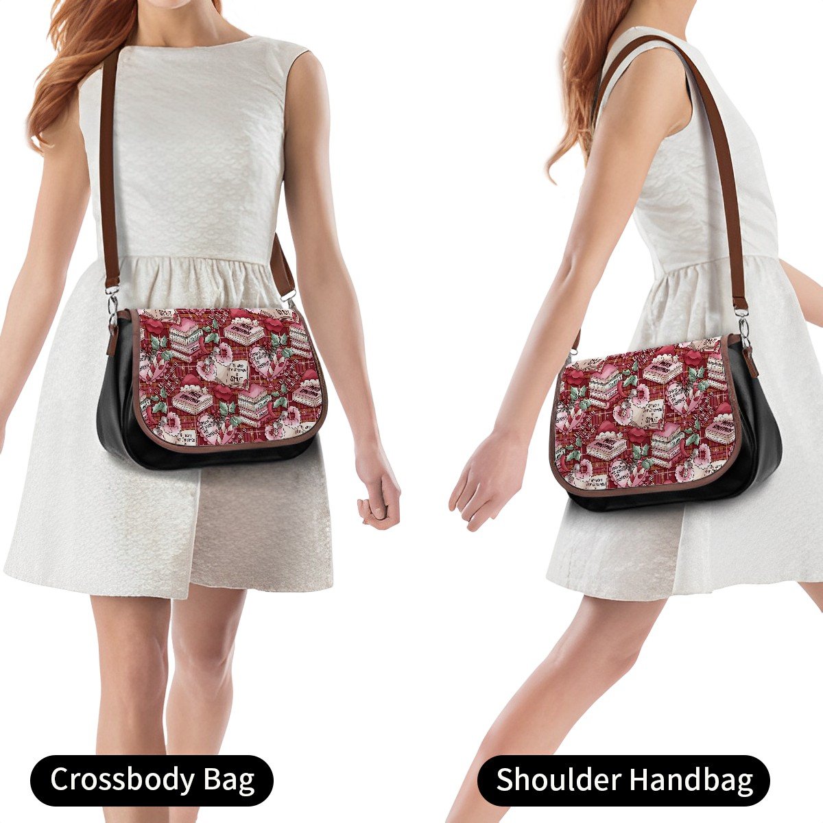 Merry smutmas bookish vegan Leather Shoulder Bag smutty book reader handbag