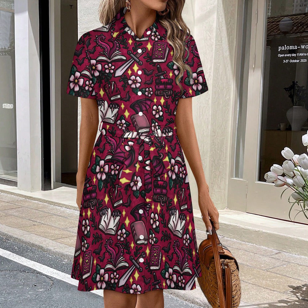 Monster romance omegaverse bookish shirt dress