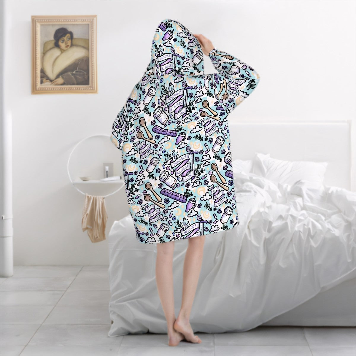 Invisible Illness Club hooded blanket