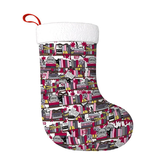 Thriller book shelf bookish christmas stocking
