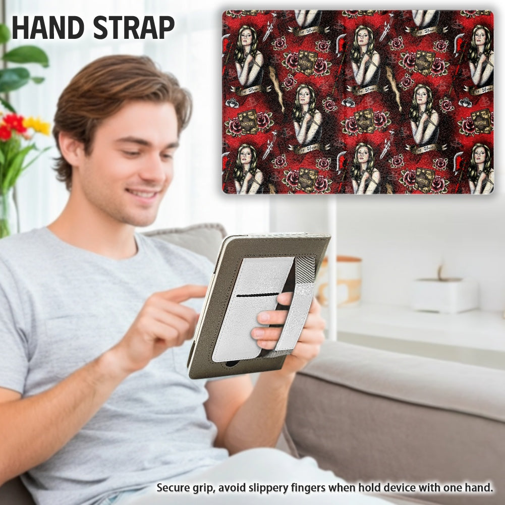 The Slayer PU cover for Kindle paperwhite 11th 12th gen vegan leather wallet style case