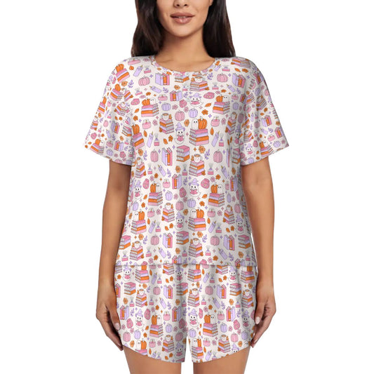 Bookish ghosts books and pumpkins pjs pajamas pyjamas