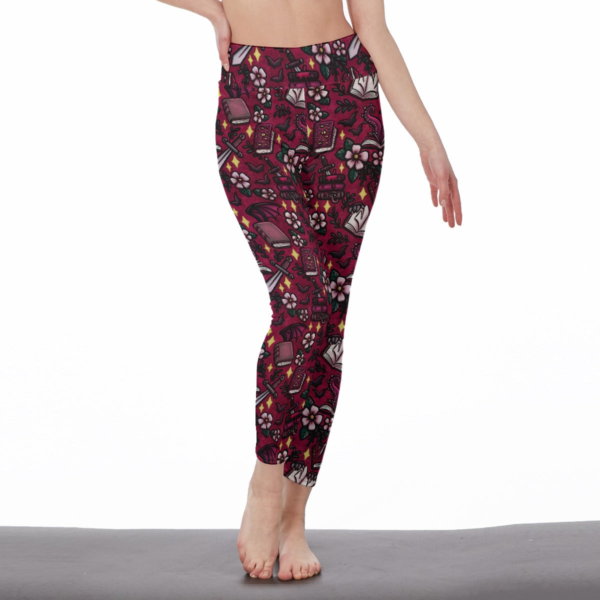 Monster romance omegaverse reader All-Over Print Women's High Waist Leggings | Side Stitch Closure