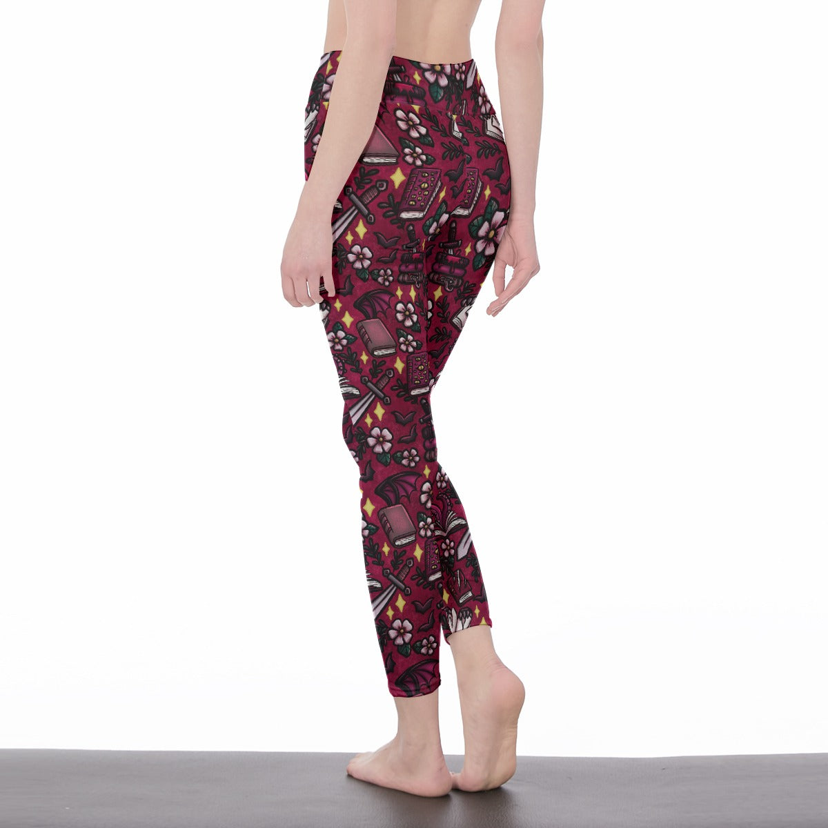 Monster romance omegaverse reader All-Over Print Women's High Waist Leggings | Side Stitch Closure
