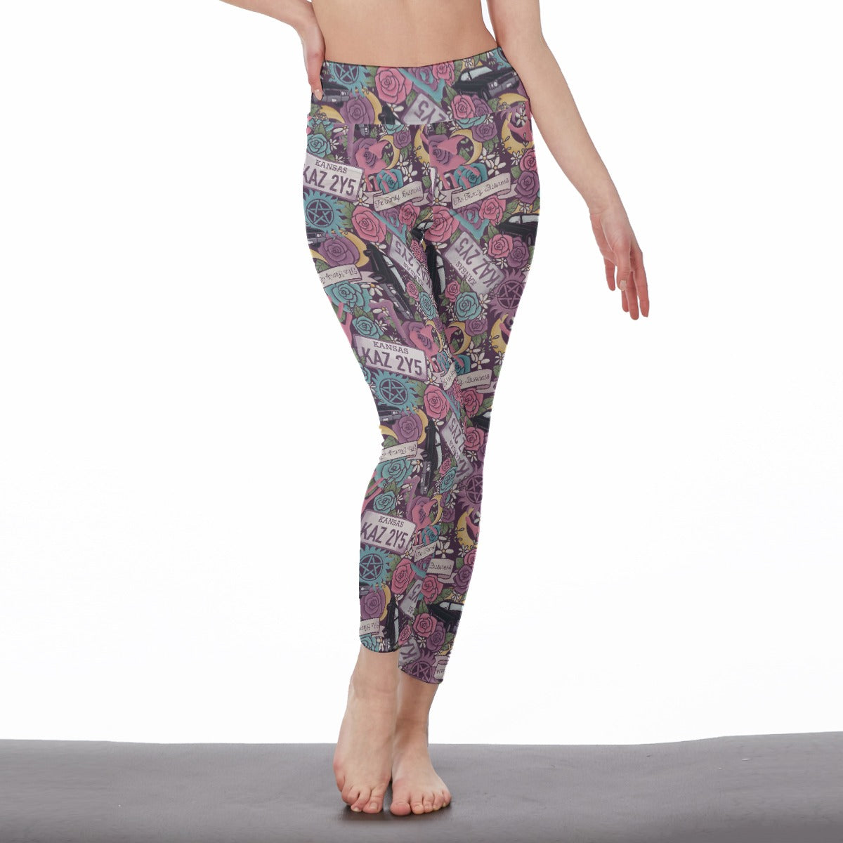 Kansas supernatural All-Over Print Women's High Waist Leggings