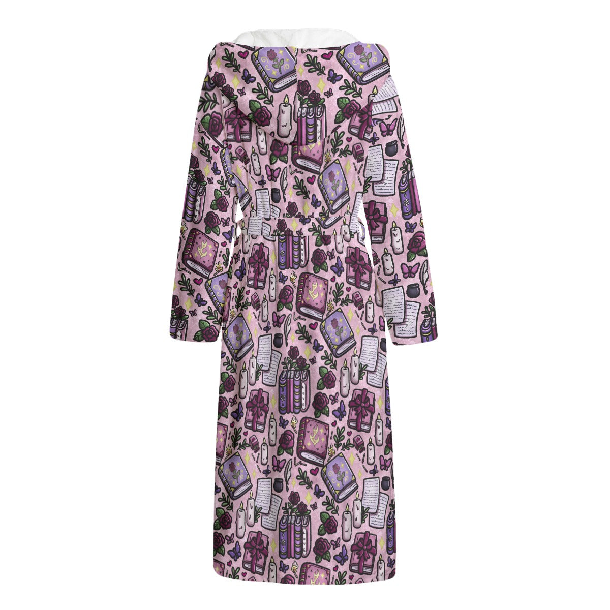 Slow burn romance bookish All-Over Print Unisex Flannel Hooded bathrobe dressing gown