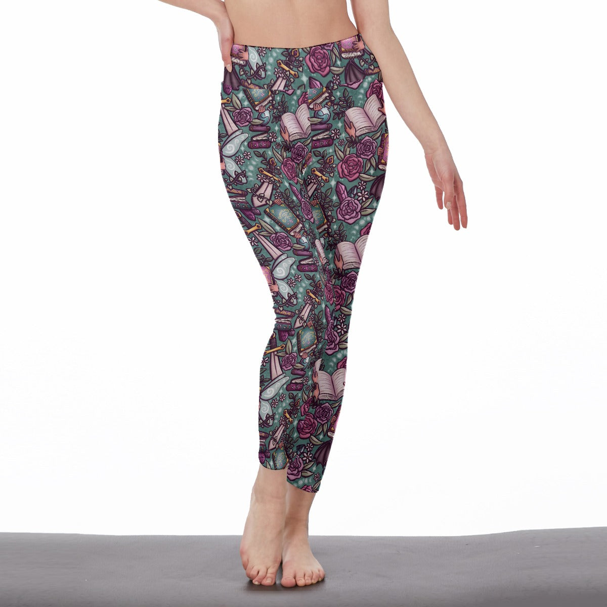Fae faerie romance romantasy fantasy bookish All-Over Print Women's High Waist Leggings