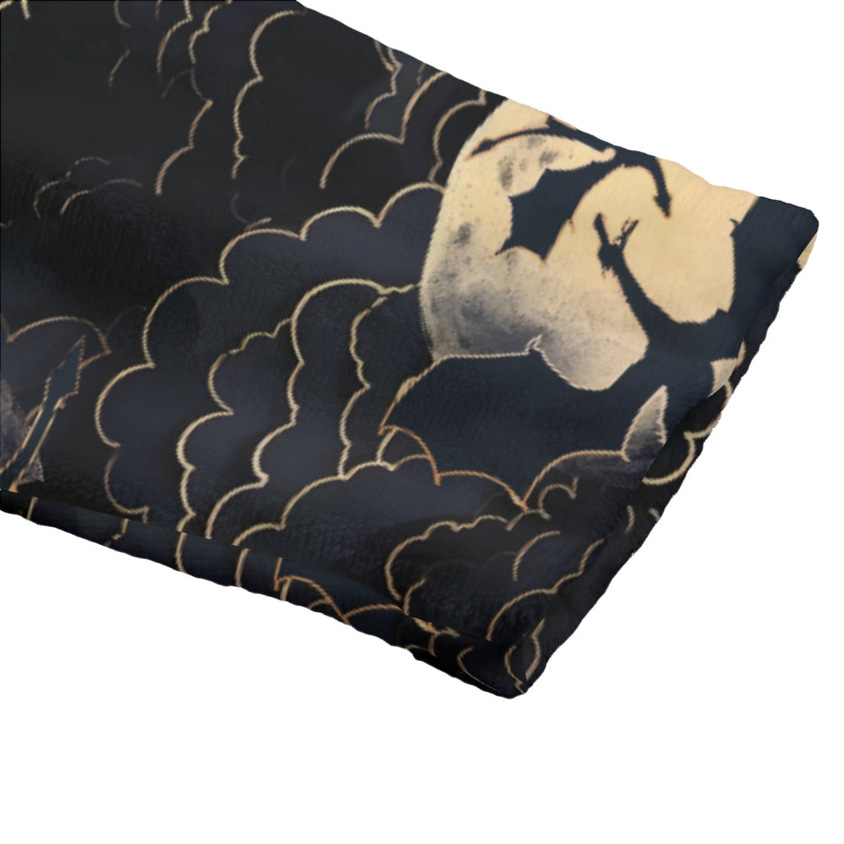 Dragons at night All-Over Print Unisex Flannel Hooded bathrobe dressing gown robe