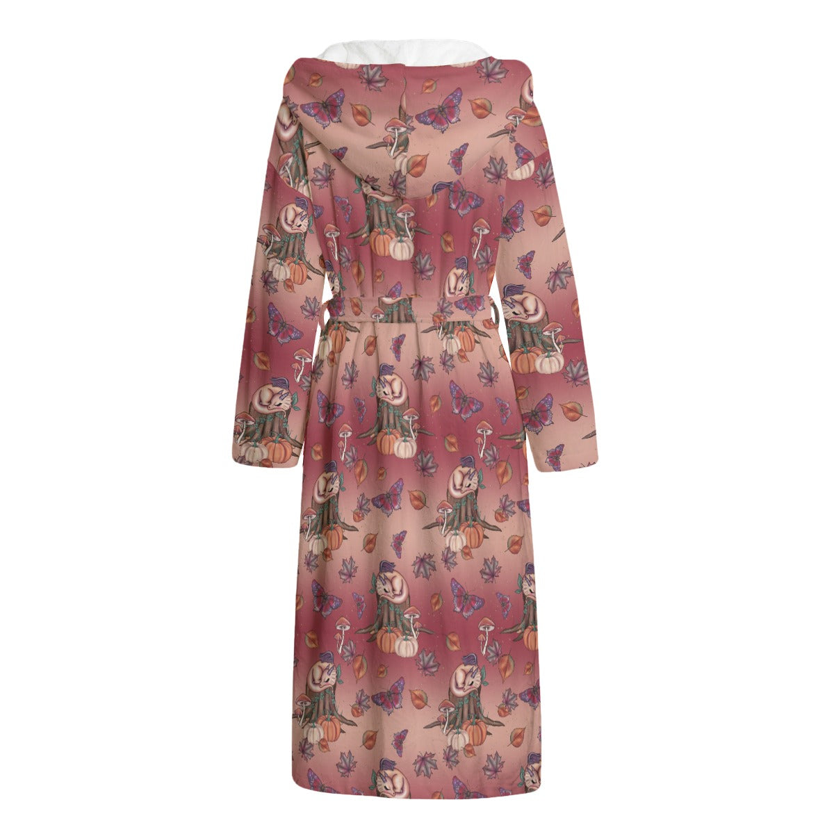 Sleeping dragons All-Over Print Unisex Flannel Hooded bathrobe dressing gown robe