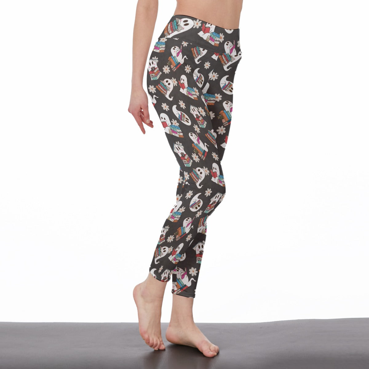 Booooks bookish ghosts All-Over Print Women's High Waist Leggings
