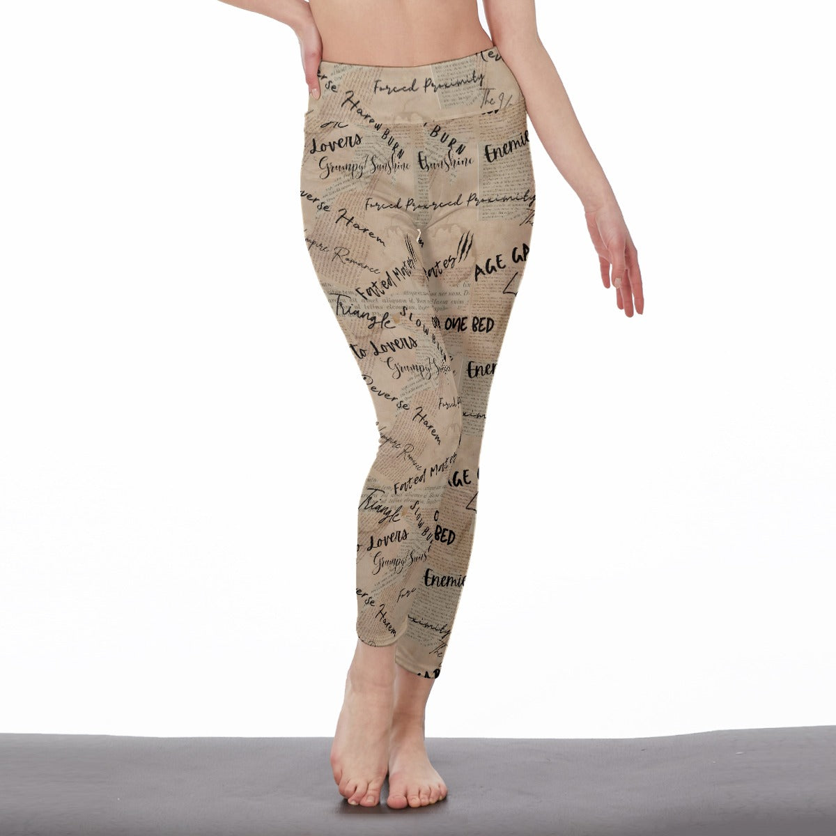 Bookish tropes reader All-Over Print Women's High Waist Leggings