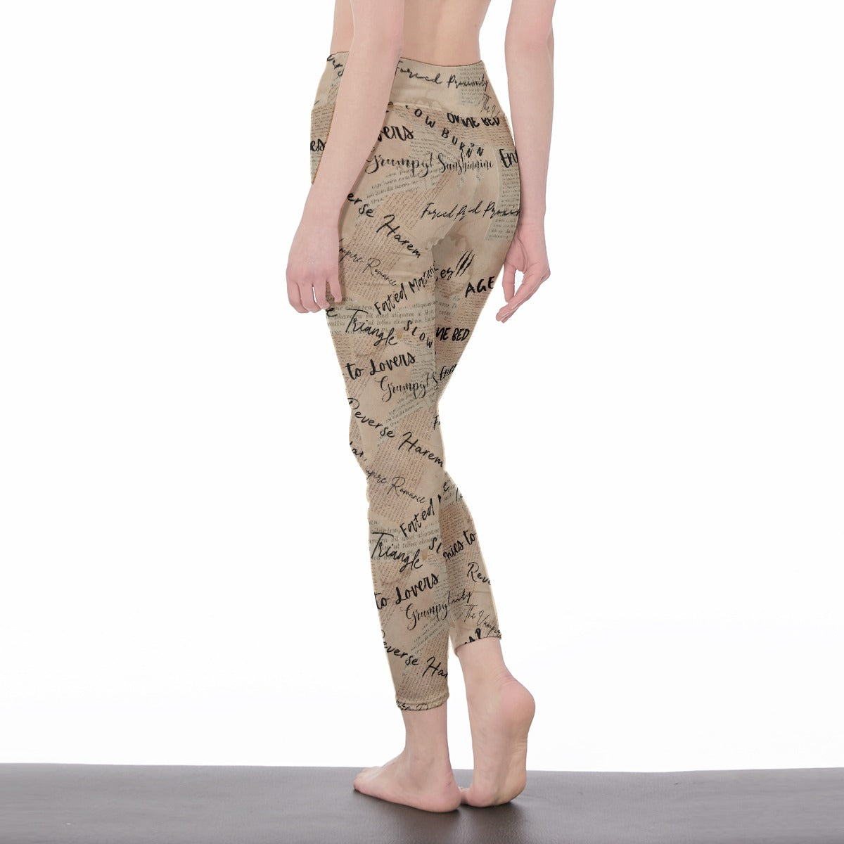 Bookish tropes reader All-Over Print Women's High Waist Leggings